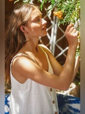 BP Linen Button Up Tank